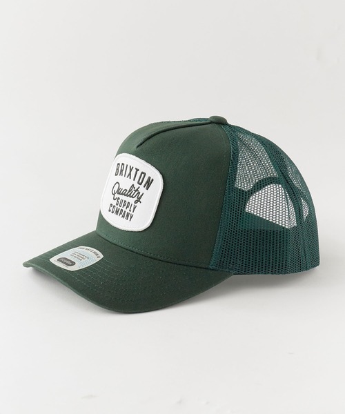 BRIXTON(ブリクストン)の「BRIXTON/ブリクストン HUBAL C NP MP TRUCKER HAT メッシュキャップ トラッカーキャップ カーブバイザー 5パネル 吸湿 スナップバック メンズ ユニセックス 2026年 夏 夏服(キャップ・メンズ・ブラック/グリーン・FREE)」の3枚目の写真