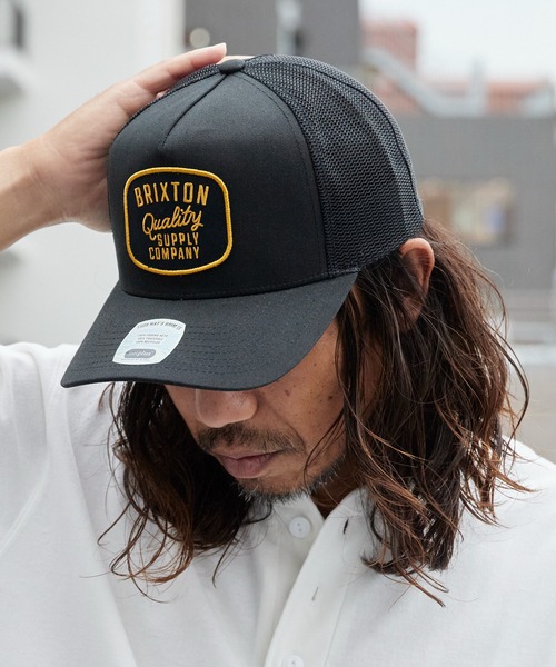 BRIXTON(ブリクストン)の「BRIXTON/ブリクストン HUBAL C NP MP TRUCKER HAT メッシュキャップ トラッカーキャップ カーブバイザー 5パネル 吸湿 スナップバック メンズ ユニセックス 2026年 夏 夏服(キャップ・メンズ・ブラック/グリーン・FREE)」の22枚目の写真
