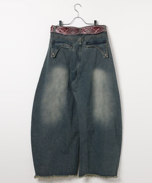 LAND MUSEUM（ランドミュージアム）の「LAND MUSEUM／バンダナベルトデニム（デニムパンツ・メンズ・ブラック/ブルー・LARGE/MEDIUM）」の8枚目の写真