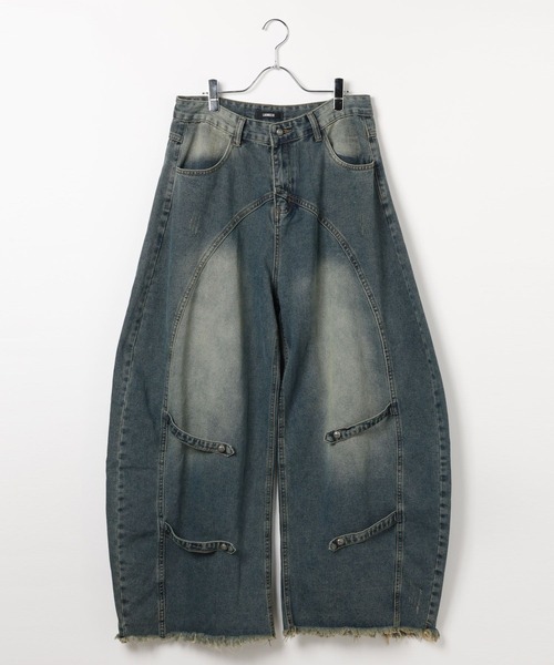 LAND MUSEUM（ランドミュージアム）の「LAND MUSEUM／バンダナベルトデニム（デニムパンツ・メンズ・ブラック/ブルー・LARGE/MEDIUM）」の10枚目の写真