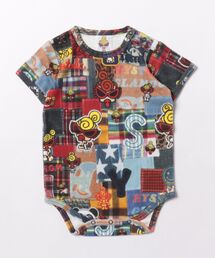 HYSTERIC MINI | MESSY PATCHWORK 総柄 半袖ロンパース(ロンパース)