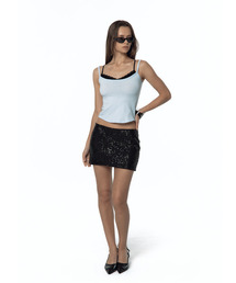 Spangle Mini Skirt Black