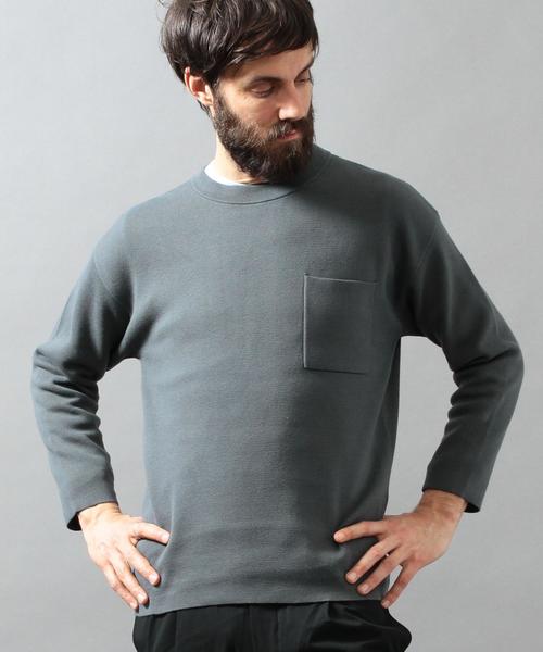 BEAUTY&YOUTH UNITED ARROWS（ビューティーアンドユースユナイテッドアローズ）の「BY ミラノリブ クルーネックニット◆（ニット/セーター・メンズ・ホワイト/グレー/オリーブ/ネイビー・MEDIUM/LARGE/SMALL/X-LARGE）」の4枚目の写真