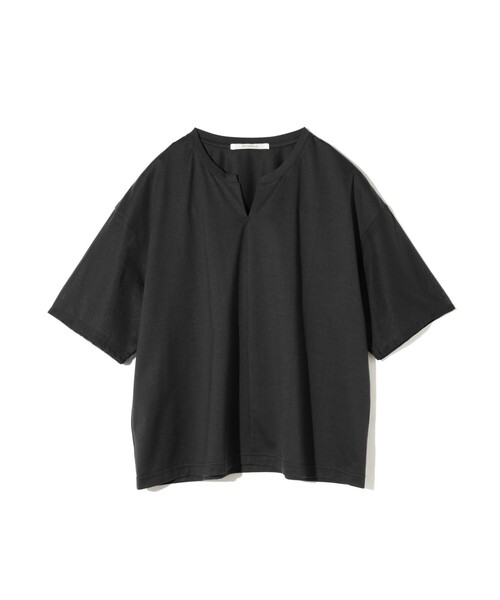 MIDIUMISOLID(ミディウミソリッド)の「MIDIUMISOLID for Ladies シアースリーブスキッパープルオーバー(Tシャツ/カットソー・レディース・ネイビー/ブラウン/オフホワイト/ブラック・FREE)」の2枚目の写真