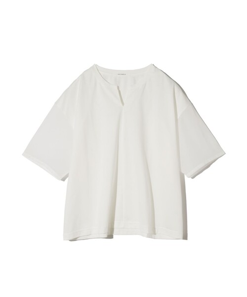 MIDIUMISOLID(ミディウミソリッド)の「MIDIUMISOLID for Ladies シアースリーブスキッパープルオーバー(Tシャツ/カットソー・レディース・ネイビー/ブラウン/オフホワイト/ブラック・FREE)」の5枚目の写真