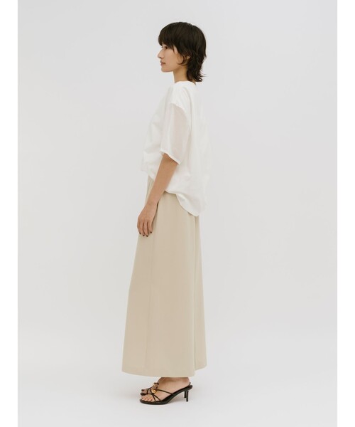 MIDIUMISOLID(ミディウミソリッド)の「MIDIUMISOLID for Ladies シアースリーブスキッパープルオーバー(Tシャツ/カットソー・レディース・ネイビー/ブラウン/オフホワイト/ブラック・FREE)」の14枚目の写真