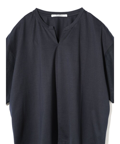 MIDIUMISOLID(ミディウミソリッド)の「MIDIUMISOLID for Ladies シアースリーブスキッパープルオーバー(Tシャツ/カットソー・レディース・ネイビー/ブラウン/オフホワイト/ブラック・FREE)」の17枚目の写真