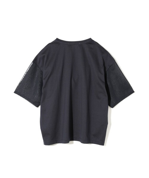 MIDIUMISOLID(ミディウミソリッド)の「MIDIUMISOLID for Ladies シアースリーブスキッパープルオーバー(Tシャツ/カットソー・レディース・ネイビー/ブラウン/オフホワイト/ブラック・FREE)」の19枚目の写真