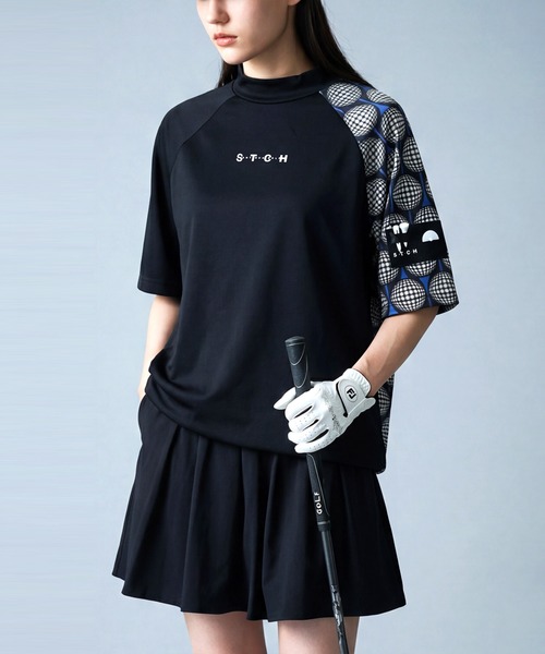 antiqua(アンティカ)の「【STCH】吸汗速乾 モックネック ゴルフボール柄 トップス(その他トップス・レディース・ブラック/ホワイト・ML/LXL)」の15枚目の写真