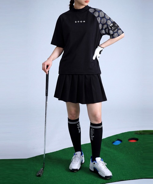 antiqua(アンティカ)の「【STCH】吸汗速乾 モックネック ゴルフボール柄 トップス(その他トップス・レディース・ブラック/ホワイト・ML/LXL)」の17枚目の写真