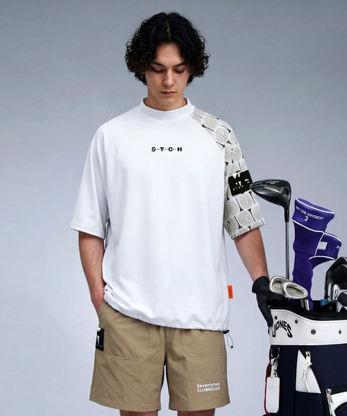 antiqua(アンティカ)の「【STCH】吸汗速乾 モックネック ゴルフボール柄 トップス(その他トップス・レディース・ブラック/ホワイト・ML/LXL)」の13枚目の写真