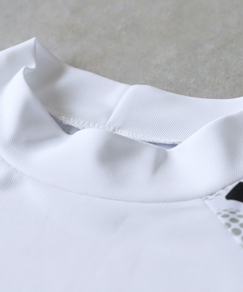 antiqua(アンティカ)の「【STCH】吸汗速乾 モックネック ゴルフボール柄 トップス(その他トップス・レディース・ブラック/ホワイト・ML/LXL)」の3枚目の写真