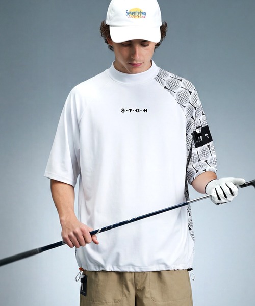 antiqua(アンティカ)の「【STCH】吸汗速乾 モックネック ゴルフボール柄 トップス(その他トップス・レディース・ブラック/ホワイト・ML/LXL)」の12枚目の写真