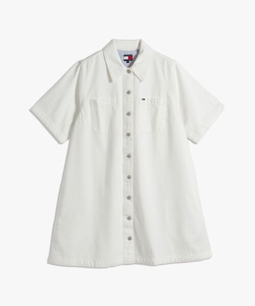 tommy jeans（トミー ジーンズ）の「ツイルAラインシャツワンピース（シャツワンピース・レディース・ホワイト・SMALL/MEDIUM/X-SMALL）」の6枚目の写真