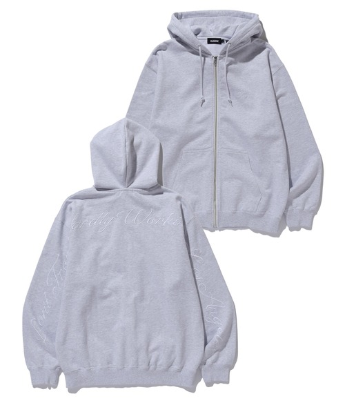 sページ　パーカー 一部WEB限定】CURSIVE ZIP UP HOODED SWEATSHIRT（パーカー）｜XLARGE