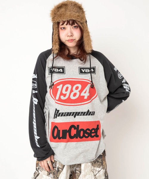 RNA（アールエヌエー）の「M2744 RNA MEDIA ラグランロンT（Tシャツ/カットソー・レディース・ブラック×ピンク/杢グレー/ホワイト×レッド・MEDIUM）」の11枚目の写真