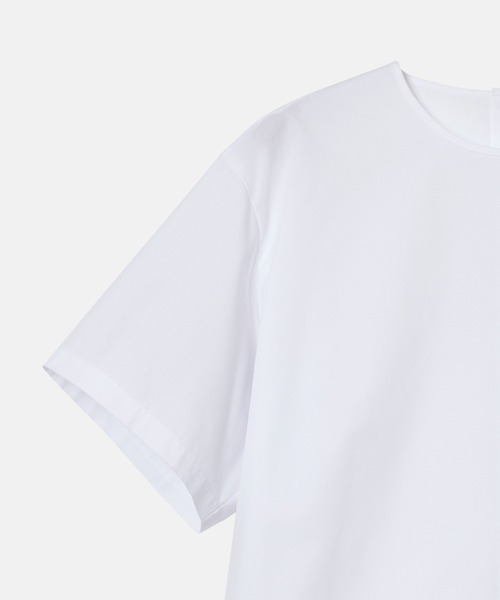 LE CIEL BLEU(ルシェルブルー)の「ショートスリーブシャツトップ / Short Sleeve Shirt Top(シャツ/ブラウス・レディース・ネイビー/ブラック/オフホワイト・36)」の4枚目の写真