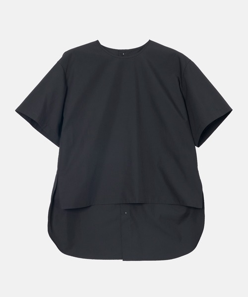LE CIEL BLEU(ルシェルブルー)の「ショートスリーブシャツトップ / Short Sleeve Shirt Top(シャツ/ブラウス・レディース・ネイビー/ブラック/オフホワイト・36)」の6枚目の写真