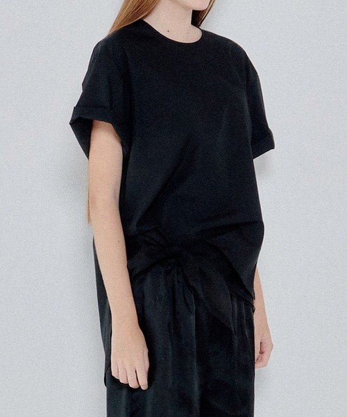 LE CIEL BLEU(ルシェルブルー)の「ショートスリーブシャツトップ / Short Sleeve Shirt Top(シャツ/ブラウス・レディース・ネイビー/ブラック/オフホワイト・36)」の11枚目の写真