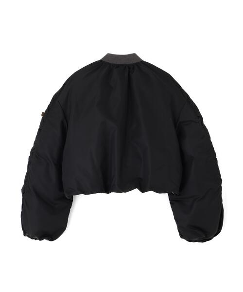 Alpha Industries(アルファインダストリーズ)の「Alpha Industries/アルファインダストリーズ/WOMENS MA-1 OVERSIZED FIT FLIGHT JACKET/ウィメンズMA-1 オーバーサイズフィット フライトジャケット(MA-1・レディース・ブラック・S/M)」の2枚目の写真