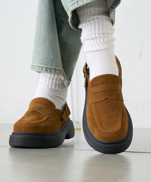 CIAOPANIC TYPY（チャオパニックティピー）の「:【ZOZO限定】厚底ローファーサボ（その他シューズ・レディース・キャメル/ブラック・SMALL/MEDIUM/LARGE）」の9枚目の写真