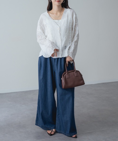 refinedworks(リファインドワークス)の「【refinedworks】大人可愛い ショート 丈 レース ブラウス(シャツ/ブラウス・レディース・アイボリー/ホワイト・FREE)」の7枚目の写真