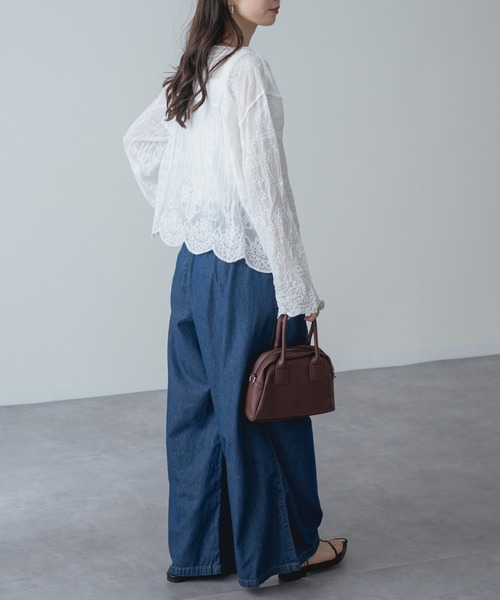 refinedworks(リファインドワークス)の「【refinedworks】大人可愛い ショート 丈 レース ブラウス(シャツ/ブラウス・レディース・アイボリー/ホワイト・FREE)」の9枚目の写真
