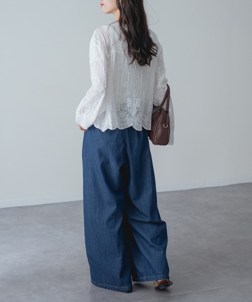 refinedworks(リファインドワークス)の「【refinedworks】大人可愛い ショート 丈 レース ブラウス(シャツ/ブラウス・レディース・アイボリー/ホワイト・FREE)」の10枚目の写真