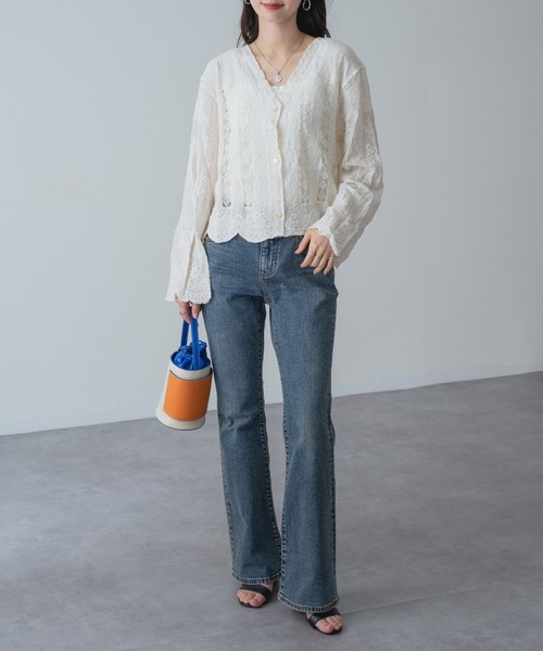 refinedworks(リファインドワークス)の「【refinedworks】大人可愛い ショート 丈 レース ブラウス(シャツ/ブラウス・レディース・アイボリー/ホワイト・FREE)」の14枚目の写真