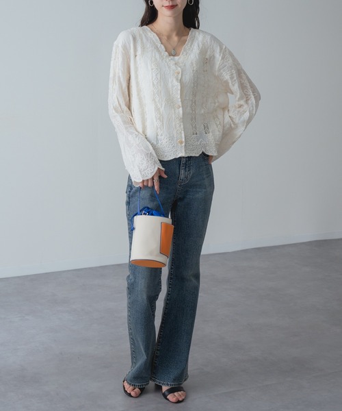refinedworks(リファインドワークス)の「【refinedworks】大人可愛い ショート 丈 レース ブラウス(シャツ/ブラウス・レディース・アイボリー/ホワイト・FREE)」の15枚目の写真