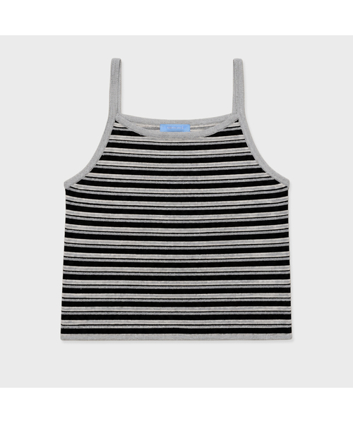 INEE(イニ)の「ボノストライプノースリーブニットトップ - ミント、グレー、ブラック(Tシャツ/カットソー・レディース・ブラック/ミント/グレー・FREE)」の2枚目の写真