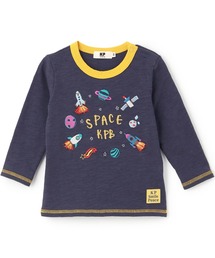 宇宙の乗り物刺しゅう 長袖Ｔシャツ
