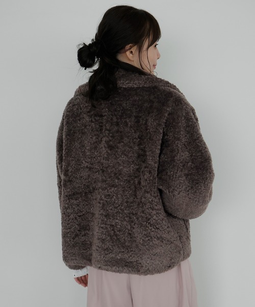 AMUU. PRECIEUSE(アムープレシューズ)の「2wayラビットファーブルゾン(ブルゾン・レディース・ブラウン/チャコールグレー/アイボリー・FREE)」の18枚目の写真