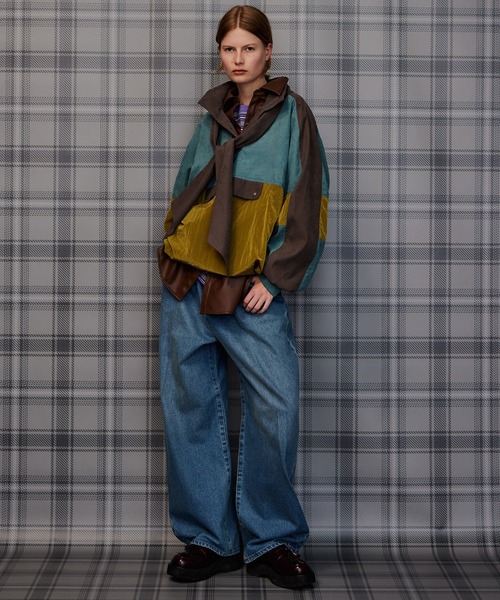 MAISON SPECIAL(メゾンスペシャル)の「Multicolor Bow-Tie Anorak/マルチカラーボウタイアノラック(ブルゾン・レディース・キャメル/グリーン・FREE)」の9枚目の写真