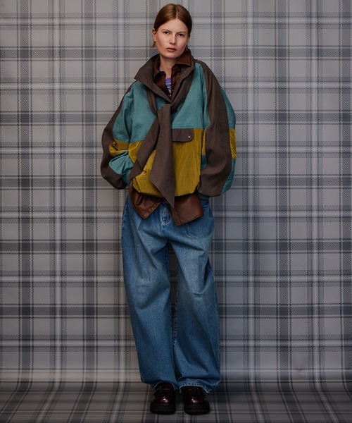 MAISON SPECIAL(メゾンスペシャル)の「Multicolor Bow-Tie Anorak/マルチカラーボウタイアノラック(ブルゾン・レディース・キャメル/グリーン・FREE)」の10枚目の写真