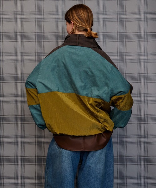 MAISON SPECIAL(メゾンスペシャル)の「Multicolor Bow-Tie Anorak/マルチカラーボウタイアノラック(ブルゾン・レディース・キャメル/グリーン・FREE)」の13枚目の写真