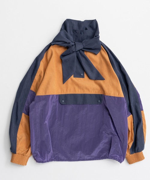 MAISON SPECIAL(メゾンスペシャル)の「Multicolor Bow-Tie Anorak/マルチカラーボウタイアノラック(ブルゾン・レディース・キャメル/グリーン・FREE)」の15枚目の写真
