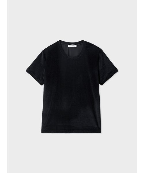 MIESROHE(ミースロエ)の「シアーベロアコンパクトT(Tシャツ/カットソー・レディース・ライトピンク/アイボリー/ブラック・F)」の3枚目の写真