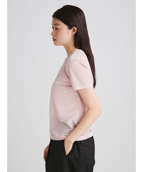 MIESROHE(ミースロエ)の「シアーベロアコンパクトT(Tシャツ/カットソー・レディース・ライトピンク/アイボリー/ブラック・F)」の13枚目の写真