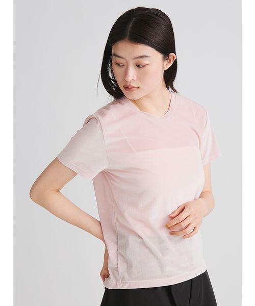 MIESROHE(ミースロエ)の「シアーベロアコンパクトT(Tシャツ/カットソー・レディース・ライトピンク/アイボリー/ブラック・F)」の18枚目の写真