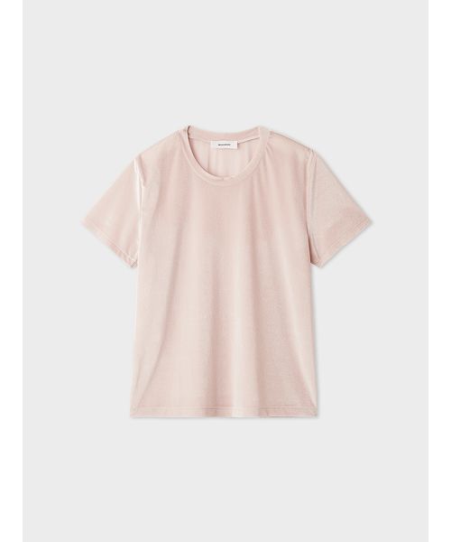 MIESROHE(ミースロエ)の「シアーベロアコンパクトT(Tシャツ/カットソー・レディース・ライトピンク/アイボリー/ブラック・F)」の19枚目の写真