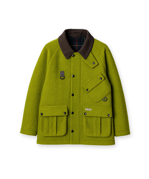 EDINBURGH CLUB(エディンバラクラブ)の「WOOL CASENTINO MID HUNTING JACKET (GREEN)(ミリタリージャケット・メンズ・グリーン・MEDIUM/LARGE/X-LARGE)」の1枚目の写真