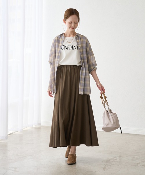 ROPE' PICNIC（ロペピクニック）の「シアーマドラスチェックボイルシャツ（シャツ/ブラウス・レディース・ラベンダー/オフホワイト/ブラック・FREE）」の22枚目の写真