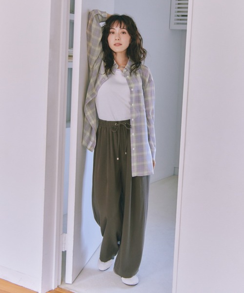 ROPE' PICNIC(ロペピクニック)の「シアーマドラスチェックボイルシャツ/セットアップ対応(シャツ/ブラウス・レディース・ラベンダー/オフホワイト/ブラック・FREE)」の11枚目の写真
