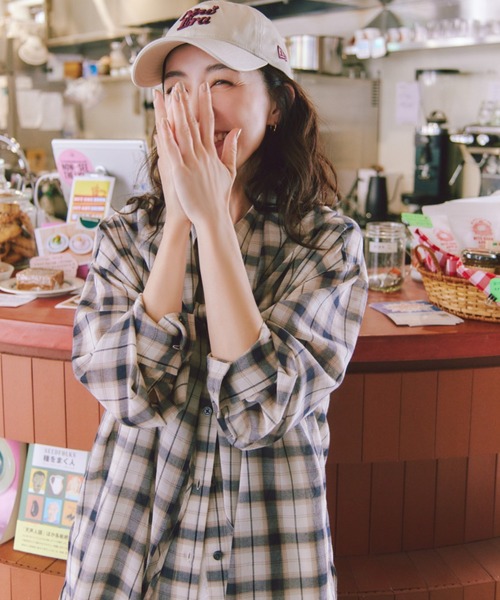 ROPE' PICNIC(ロペピクニック)の「シアーマドラスチェックボイルシャツ/セットアップ対応(シャツ/ブラウス・レディース・ラベンダー/オフホワイト/ブラック・FREE)」の15枚目の写真