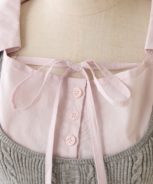 one after another NICE CLAUP(ワンアフターアナザーナイスクラップ)の「【ZOZO限定リバイバル】シャツドッキングレイヤードニット(ニット/セーター・レディース・アイボリー/グレー/ネイビー/ベージュ・FREE)」の19枚目の写真