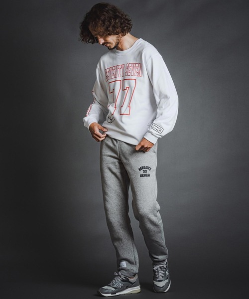 seventy seven(セブンティセブン)の「msw1914- middle oz trainer (77number) スウェット(7726W270)(スウェット・メンズ・ホワイト/ブラック/トップグレー・S/M/L/XL)」の8枚目の写真