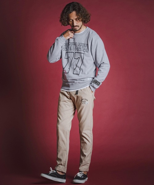 seventy seven(セブンティセブン)の「msw1914- middle oz trainer (77number) スウェット(7726W270)(スウェット・メンズ・ホワイト/ブラック/トップグレー・S/M/L/XL)」の15枚目の写真