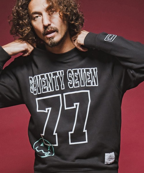 seventy seven(セブンティセブン)の「msw1914- middle oz trainer (77number) スウェット(7726W270)(スウェット・メンズ・ホワイト/ブラック/トップグレー・S/M/L/XL)」の18枚目の写真
