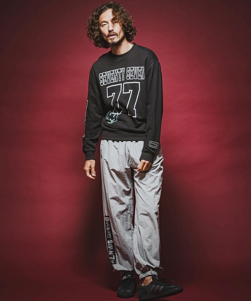 seventy seven(セブンティセブン)の「msw1914- middle oz trainer (77number) スウェット(7726W270)(スウェット・メンズ・ホワイト/ブラック/トップグレー・S/M/L/XL)」の20枚目の写真